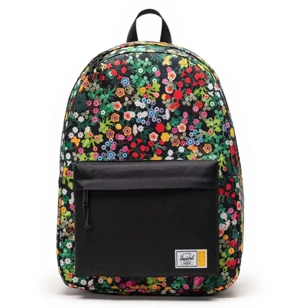 Herschel Floral Print Medium Backpack Black Multicolor Lightweight